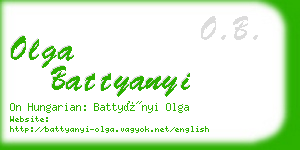 olga battyanyi business card